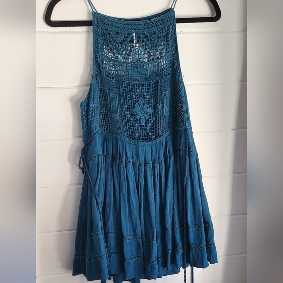Free People Emily Lace Front Panel Swing Dress Size XS - Picture 5 of 14